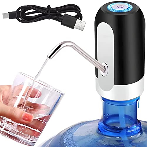 Retoo Wasserflaschen Pumpe Flaschen-Wasserspender Elektrische USB-Ladegerät Wasserspenderpumpe Trinkwasserschalter Wasserpumpe für Camping Küche Büro Barbecue 5W von Retoo