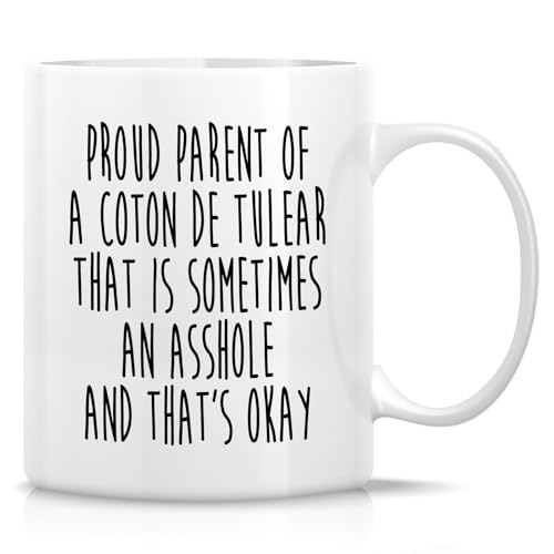 Retreez Coton de Tulear Tasse mit Aufschrift "Proud Parent Of A Coton de Tulear", 325 ml, Keramik-Kaffee- oder Teetasse, lustiges Geschenk für Hundeliebhaber, Hundemutter, Hundevater Retreez Coton de Tulear Tasse mit Aufschrift "Proud Parent Of A Coton de Tulear", 325 ml, Keramik-Kaffee- oder Teetasse, lustiges Geschenk für Hundeliebhaber, Hundemutter, Hundevater von Retreez