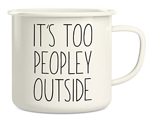 Retreez It's Too Peopley Outside Introvert Office Humor 473 ml Emaille Edelstahl Metall Camping Lagerfeuer Kaffeetasse – Lustiger Sarcasmus inspirierendes Geburtstagsgeschenk für Ihn und Freund, Retreez It's Too Peopley Outside Introvert Office Humor 473 ml Emaille Edelstahl Metall Camping Lagerfeuer Kaffeetasse – Lustiger Sarcasmus inspirierendes Geburtstagsgeschenk für Ihn und Freund, von Retreez
