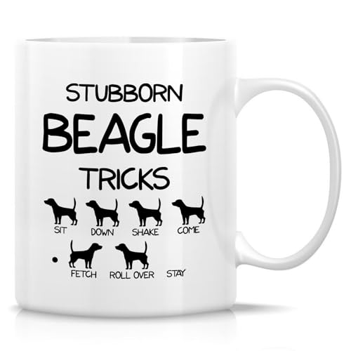Retreez Lustige Beagle-Tasse – Hartnäckige Beagle-Tricks-Tasse – 325 ml Keramik-Kaffeetasse – lustiges Geschenk für Beagle-Liebhaber, Hundebesitzer – Geburtstag, Wertschätzungsgeschenk für Retreez Lustige Beagle-Tasse – Hartnäckige Beagle-Tricks-Tasse – 325 ml Keramik-Kaffeetasse – lustiges Geschenk für Beagle-Liebhaber, Hundebesitzer – Geburtstag, Wertschätzungsgeschenk für von Retreez