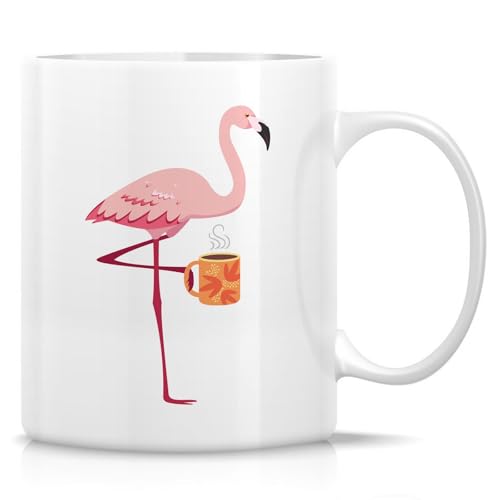 Retreez Lustige Flamingo-Tasse – Keramik-Kaffeetasse mit niedlicher Flamingo-Kunst – lustiges Urlaubsgeschenk für Flamingo-Liebhaber, Vogel-Enthusiasten, tropische Insel-Tier-Fans Retreez Lustige Flamingo-Tasse – Keramik-Kaffeetasse mit niedlicher Flamingo-Kunst – lustiges Urlaubsgeschenk für Flamingo-Liebhaber, Vogel-Enthusiasten, tropische Insel-Tier-Fans von Retreez