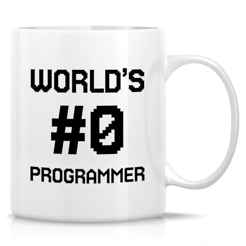 Retreez Lustige Programmier-Tasse – Weltnummer 0 Programmierbecher – 325 ml Keramik-Kaffee- oder Teetasse – humorvolles Geschenk für Softwareentwickler, Ingenieure, Programmierer – Geburtstag Retreez Lustige Programmier-Tasse – Weltnummer 0 Programmierbecher – 325 ml Keramik-Kaffee- oder Teetasse – humorvolles Geschenk für Softwareentwickler, Ingenieure, Programmierer – Geburtstag von Retreez