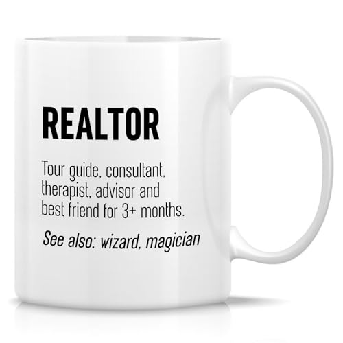 Retreez Lustige Realtor-Tasse – Realtor-Definition-Tasse – 325 ml Keramik-Kaffee- oder Teetasse – lustiges Geschenk für Immobilienagenten, Makler – Bürohumor, Abschlussgeschenk, Wertschätzungsgeschenk Retreez Lustige Realtor-Tasse – Realtor-Definition-Tasse – 325 ml Keramik-Kaffee- oder Teetasse – lustiges Geschenk für Immobilienagenten, Makler – Bürohumor, Abschlussgeschenk, Wertschätzungsgeschenk von Retreez