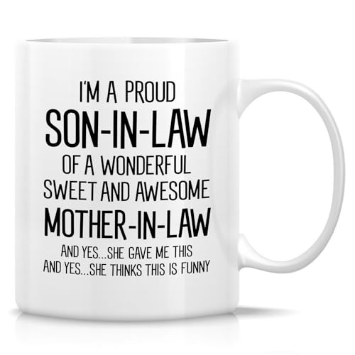 Retreez Lustige Schwiegersohn-Tasse – lustiges sarkastisches Geschenk für Schwiegersohn von Schwiegermutter – 325 ml Keramik-Kaffee- oder Teetasse – Geburtstag, Urlaub, Wertschätzungsgeschenk für Retreez Lustige Schwiegersohn-Tasse – lustiges sarkastisches Geschenk für Schwiegersohn von Schwiegermutter – 325 ml Keramik-Kaffee- oder Teetasse – Geburtstag, Urlaub, Wertschätzungsgeschenk für von Retreez
