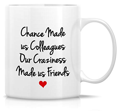 Retreez Lustige Tasse – Chance Made Us Colleagues Craziness Made Us Friends 312 ml Keramik-Kaffeebecher – lustig, Sarcasm, inspirierendes Geburtstagsgeschenk für Freunde, Kollegen und Arbeitgeber Retreez Lustige Tasse – Chance Made Us Colleagues Craziness Made Us Friends 312 ml Keramik-Kaffeebecher – lustig, Sarcasm, inspirierendes Geburtstagsgeschenk für Freunde, Kollegen und Arbeitgeber von Retreez