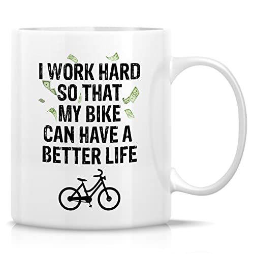 Retreez Lustige Tasse – I Work Hard Cycling Bike Fahrrad Radfahrer 325 ml Keramik Kaffeetassen – lustig, sarkasmus, sarkastisch, motivierend, ihren Freund, Vater Retreez Lustige Tasse – I Work Hard Cycling Bike Fahrrad Radfahrer 325 ml Keramik Kaffeetassen – lustig, sarkasmus, sarkastisch, motivierend, ihren Freund, Vater von Retreez
