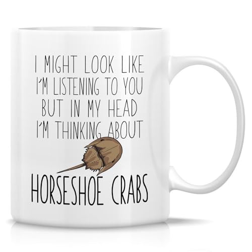 Retreez Lustige Tasse für Hufeisen-Krabben-Liebhaber, Keramik-Kaffeetasse, 325 ml, Geschenk für Meeresbiologen, Ozeanliebhaber, Geburtstag, Wertschätzungsgeschenk für Meeresleben, Wasserfans Retreez Lustige Tasse für Hufeisen-Krabben-Liebhaber, Keramik-Kaffeetasse, 325 ml, Geschenk für Meeresbiologen, Ozeanliebhaber, Geburtstag, Wertschätzungsgeschenk für Meeresleben, Wasserfans von Retreez