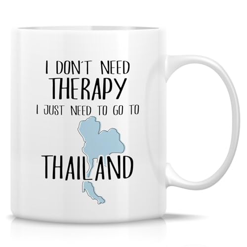 Retreez Lustige Tasse für thailändische Liebhaber – Just Need To Go To Thailand – 325 ml Keramik-Kaffee- oder Teetasse – Reisegeschenk für ihn, sie, Freund – sarkastisch und inspirierend – ideal für Retreez Lustige Tasse für thailändische Liebhaber – Just Need To Go To Thailand – 325 ml Keramik-Kaffee- oder Teetasse – Reisegeschenk für ihn, sie, Freund – sarkastisch und inspirierend – ideal für von Retreez