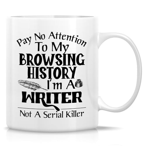 Retreez Lustige Tasse mit Aufschrift "True Crime Book" – I'm a Writer Not a Serial Killer Tasse – 325 ml Keramik Kaffee oder Tee Tasse – Humorvolles Geschenk für Schriftsteller, Autoren, Romanisten Retreez Lustige Tasse mit Aufschrift "True Crime Book" – I'm a Writer Not a Serial Killer Tasse – 325 ml Keramik Kaffee oder Tee Tasse – Humorvolles Geschenk für Schriftsteller, Autoren, Romanisten von Retreez