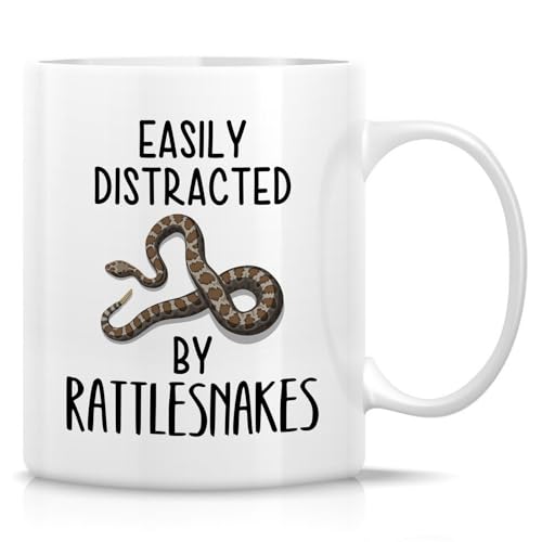 Retreez Lustige Tasse mit Herpetologen – leicht abgelenkt von Klapperschlangen – 325 ml Keramik-Kaffee- oder Teetasse – humorvolles sarkastisches Geschenk für Schlangenliebhaber, Reptilien-Fans Retreez Lustige Tasse mit Herpetologen – leicht abgelenkt von Klapperschlangen – 325 ml Keramik-Kaffee- oder Teetasse – humorvolles sarkastisches Geschenk für Schlangenliebhaber, Reptilien-Fans von Retreez
