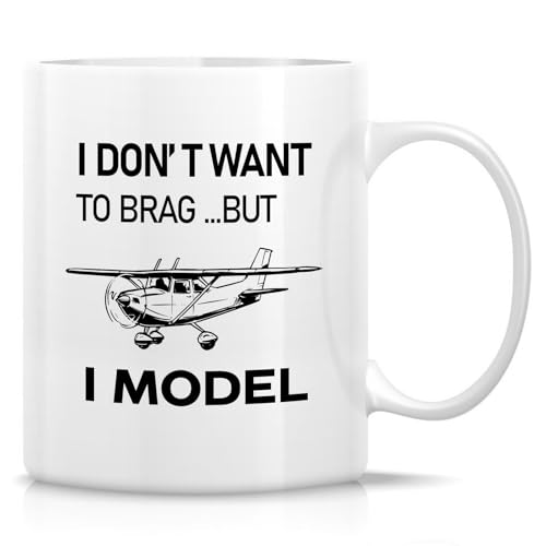 Retreez Lustige Tasse mit Modellflugzeug-Motiv – "I Don't Want To Brag But I Model" Tasse – 325 ml Keramik-Kaffeetasse – lustiges Geschenk für Modellflugzeugbauer, Hobbyisten und Piloten – Geburtstags Retreez Lustige Tasse mit Modellflugzeug-Motiv – "I Don't Want To Brag But I Model" Tasse – 325 ml Keramik-Kaffeetasse – lustiges Geschenk für Modellflugzeugbauer, Hobbyisten und Piloten – Geburtstags von Retreez