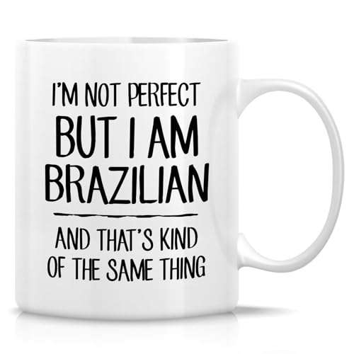 Retreez Lustige brasilianische Tasse – I'm Not Perfect But I'm Brazilian Tasse – 325 ml Keramik-Kaffee- oder Teetasse – humorvolles sarkastisches brasilianisches Stolzgeschenk für Retreez Lustige brasilianische Tasse – I'm Not Perfect But I'm Brazilian Tasse – 325 ml Keramik-Kaffee- oder Teetasse – humorvolles sarkastisches brasilianisches Stolzgeschenk für von Retreez