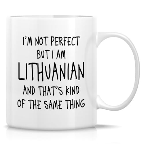Retreez Lustige litauische Tasse – I'm Not Perfect But I'm Lithuanian Tasse – 325 ml Keramik-Kaffee- oder Teetasse – humorvolles sarkastisches litauisches Stolzgeschenk für Litauen-Enthusiasten Retreez Lustige litauische Tasse – I'm Not Perfect But I'm Lithuanian Tasse – 325 ml Keramik-Kaffee- oder Teetasse – humorvolles sarkastisches litauisches Stolzgeschenk für Litauen-Enthusiasten von Retreez