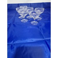 Ein Set Von Sechs Geschliffenen Glas Sektgläsern Peill Und Putzler von RetroAndy