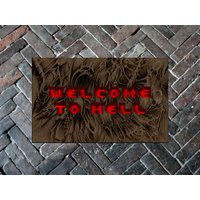 "Doom "Welcome To Hell" 61 cm X 92 Fußmatte Bodenmatte von RetroArtDecor