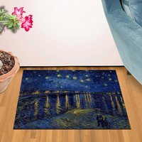 sternennacht Über Der Rhone - Fußmatte/Teppich von RetroArtDecor