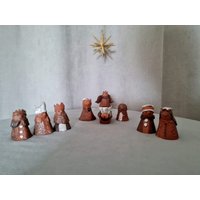 Vintage Bethlehem Krippe Volkskunst Handgemacht Keramik Dekoration #63 von RetroChristmaTheatre