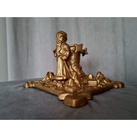 Vintage Christbaumständer Gusseisen Gold #198 von RetroChristmaTheatre