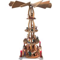 Vintage Weihnachtspyramide Handgeschnitzte Holzfiguren, 70Er Jahre Dekor | 85 cm Vintage Weihnachtspyramide Handgeschnitzte Holzfiguren, 70Er Jahre Dekor | 85 cm von RetroChristmaTheatre