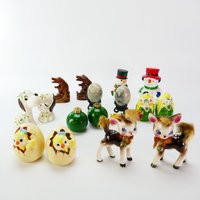 Salz Und Pfefferstreuer Vintage Rentier Osterei Küken Schneemann Krokodil Hund Ornament Maus Mais von RetroCite