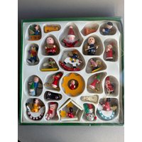 24Er Set Christbaumschmuck Weihnachtsschmuck Holzaccessoires von RetroCommode