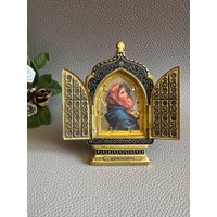 Antiker Altar Jungfrau Maria Mit Jesuskind Antiker Altar Jungfrau Maria Mit Jesuskind von RetroCommode