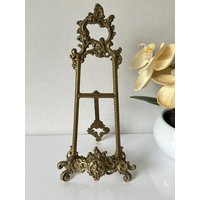 Dekorative Messing Tischstaffelei, Ständer Für Gemälde, Zierteller, Bilderrahmen von RetroCommode