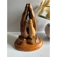 Sammlerstück Geschnitzte Figur "Betende Hände" Aus Olivenholz Dem Heiligen Land Sammlerstück Geschnitzte Figur "Betende Hände" Aus Olivenholz Dem Heiligen Land von RetroCommode
