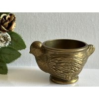 Vintage Bronze Eierständer Huhn Italien von RetroCommode