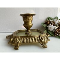 Vintage-Kerzenhalter Aus Bronze Für Eine Kerze Vintage-Kerzenhalter Aus Bronze Für Eine Kerze von RetroCommode
