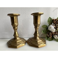 Zwei Vintage Kerzenständer Aus Messing von RetroCommode