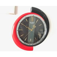 1980Er Orient Wanduhr/Schwarz Rot 1Aa Arbeitsauftrag von RetroDromme