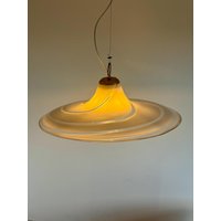 Große Wirbelige Murano Glas Hängelampe Im Fazzoletti Stil/Mid-Century Modern Beleuchtung Spiralen Wohndekor Italien 1970Er Jahre von RetroExYu
