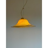 Vintage Murano Glas Hängeleuchte Fazzoletti Stil/Weißes Band Mid Century Modern Beleuchtung Italien 1970Er Jahre von RetroExYu