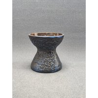 Kreutz Vase Keramik - Mid Century 430 Blau Mit Schwarzer Fat Lava von RetroFatLava