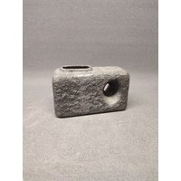 Marei Westdeutsche Keramik Vase Nr.2005 Kohlschwarze Fat Lava von RetroFatLava