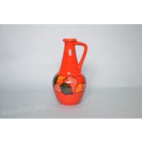 Retro Orange/Rote Bay Keramik Vase - 67 30 von RetroFatLava