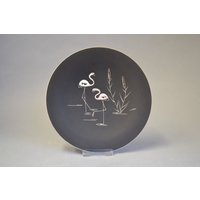 Wandteller Flamingo Von Kiechle - 70Er Jahre Vintage Germany Vintage Retro Wgp Mid Century Design von RetroFatLava