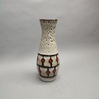 West German Jasba Keramik Vase - Geschildert 108/25 Vintage Retro Mid Century von RetroFatLava