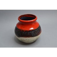 West German Jasba Keramik Vase - Geschildert 903 11 12 Vintage Retro Wgp Germany von RetroFatLava