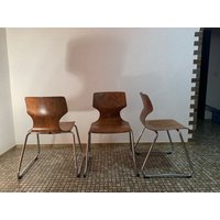 Flötottostuhlarbeitsstuhlstapelstuhlfreischwinger Stuhl60Ermid Centuryvintageretro von RetroFeelingDesign