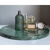 Runde Grüne Marmor-Effekt-Badezimmer - & Küchentablett, Naturstein-Marmor-Tablett, Statement-Piece Für Eitelkeit, Elegantes Marmor-Tablett von RetroHANDICRAFTS