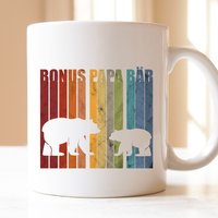 Bonus Papa Bär | Geschenk Tasse Vater Vatertag Stiefpapa Vater von RetroInvention