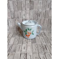 Vintage Blaue Emaille Teekanne Udssr Rustikale Bauernhaus Dekoration von RetroKitchenGoods