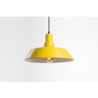Emil Deckenpendelleuchte | Gelb Retro Loft Industriell Minimalistisch Lampe von RetroLightStore