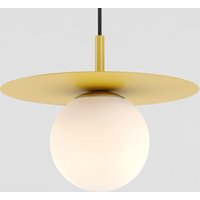 Zoe Deckenanhänger Hängeleuchte Gelb Kücheninsel Leuchte Disc Lampenschirm von RetroLightStore