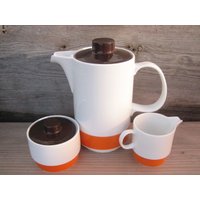 Melitta Bremen Form 27 Konvolut Kaffeekanne Milchkännchen Zuckerdose von RetroLoungeAntik