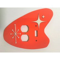 Mid Century Modern Retro Acryl 3 Dimensional Boomerang Stil Lichtschalter Abdeckung/Steckdosenabdeckung Platten von RetroModDesignCo