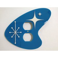 Mid Century Modern Retro Acryl 3 Dimensional Boomerang Stil Lichtschalter Abdeckung/Steckdosenabdeckung Platten von RetroModDesignCo