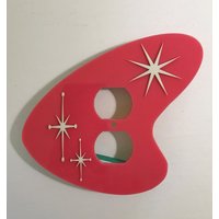 Mid Century Modern Retro Acryl 3 Dimensional Boomerang Stil Lichtschalter Abdeckung/Steckdosenabdeckung Platten von RetroModDesignCo